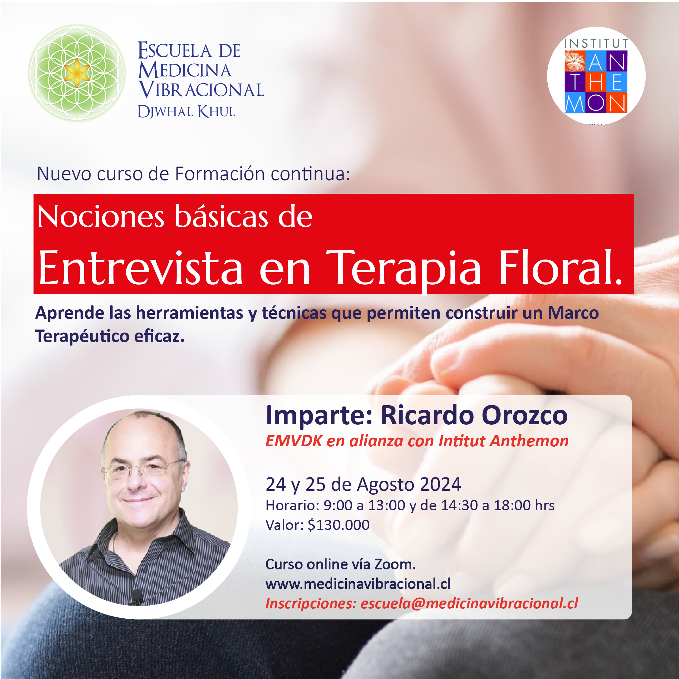 Curso Orozco Nociones Básicas Entrevista Terapia Floral